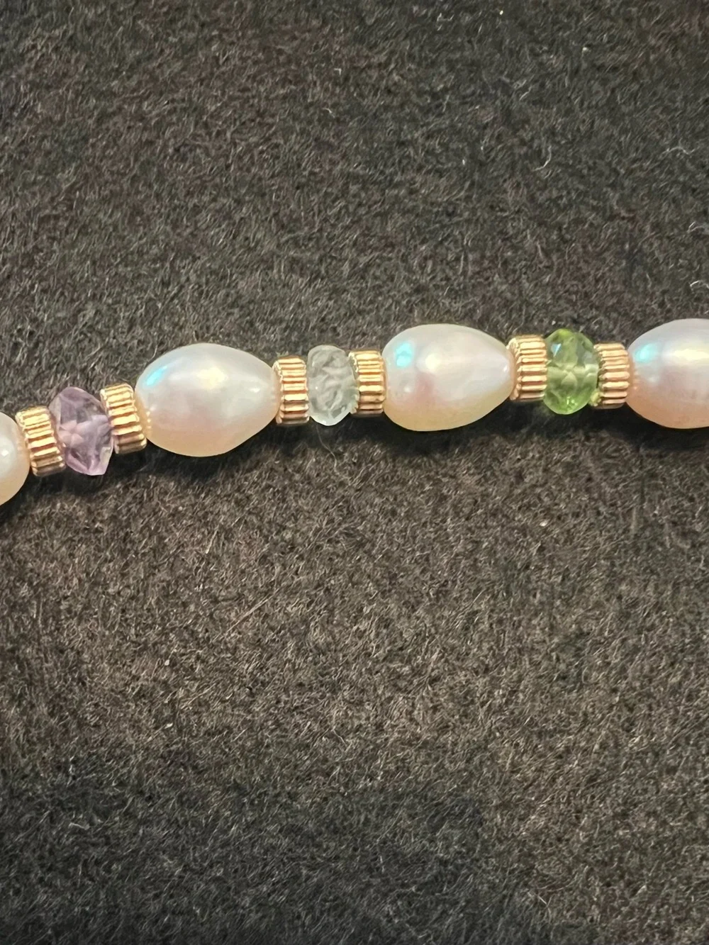 Ross Simons Freshwater Pearl, 14k Gold, Semiprecious Stone Necklace